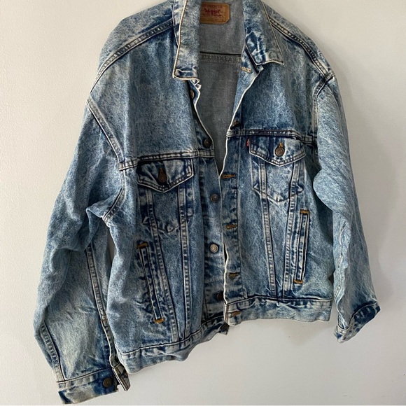 Levi Strauss vintage 90’s denim jean jacket size L - Picture 2 of 5